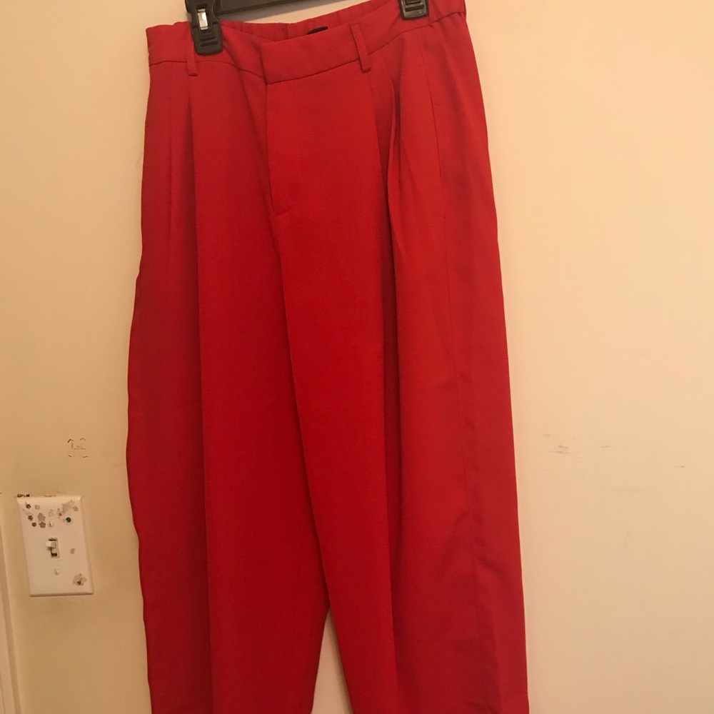 Urban Outfitters Red Wide Leg Pants
